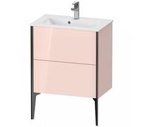 Duravit XViu 4488 Meuble sous-lavabo vertical Compact, 2 tiroirs, pour lavabo ME by Starck 234263, 610x390 mm, XV44880B210, Couleur: noir mat/abricot pearl hgl.