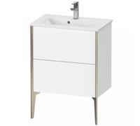 Duravit XViu 4488 Meuble sous-lavabo vertical Compact, 2 tiroirs, pour lavabo ME by Starck 234263, 610x390 mm, XV44880B273, Couleur: noir mat/tess. cerisier