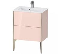 Duravit XViu 4488 Meuble sous-lavabo vertical Compact, 2 tiroirs, pour lavabo ME by Starck 234263, 610x390 mm, XV44880B110, Couleur: champagne mat/abricot pearl hgl.