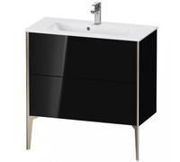 Duravit XViu 4489 Meuble sous-lavabo vertical Compact, 2 tiroirs, pour lavabo ME by Starck 234283, 810x390 mm, XV44890B140, Couleur: champagne mat/noir brillant brillant