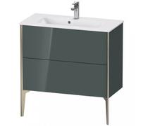 Duravit XViu 4489 Meuble sous-lavabo vertical Compact, 2 tiroirs, pour lavabo ME by Starck 234283, 810x390 mm, XV44890B138, Couleur: champagne mat/dolomiti gris hgl