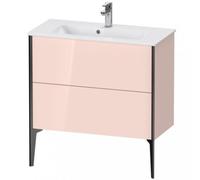 Duravit XViu 4489 Meuble sous-lavabo vertical Compact, 2 tiroirs, pour lavabo ME by Starck 234283, 810x390 mm, XV44890B210, Couleur: noir mat/abricot pearl hgl.