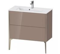 Duravit XViu 4489 Meuble sous-lavabo vertical Compact, 2 tiroirs, pour lavabo ME by Starck 234283, 810x390 mm, XV44890B186, Couleur: champagne mat/cappuccino hgl.