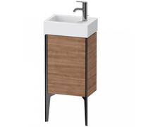 Duravit XViu 4530L Meuble sous-lavabo vertical, 1 porte à gauche, pour lavabo Vero Air 072438, 364x234 mm, XV4530LB273, Couleur: noir mat/tess. cerisier