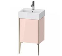 Duravit XViu 4531 Meuble sous-lavabo vertical, 1 porte à gauche, pour lavabo Vero Air 072445, 434x334 mm, XV4531LB110, Couleur: champagne mat/abricot pearl hgl.