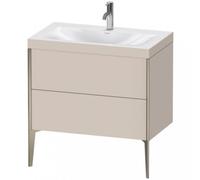 Duravit XViu 4710 Vasque à meuble c-bonded, avec 1 trou pour robinet, avec socle sur pied, 2 tiroirs, 800x480, XV4710OB191, Couleur: champagne mat/taupe