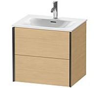 Duravit XViu meuble sous-vasque XV41320B230 61 x 55,7 x 48 cm, Eiche natur , 2 tiroirs, noir mat