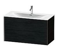Duravit XViu meuble sous-vasque XV41350B216 101 x 55,7 x 48 cm, Eiche schwarz , 2 tiroirs, noir mat