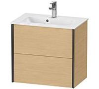 Duravit XViu meuble sous-vasque XV41780B230 61 x 56 x 39 cm, Eiche natur , 2 tiroirs, suspendu, noir mat