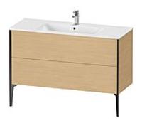 Duravit XViu meuble sous-vasque XV44840B230 121 x 59,4 x 48 cm, Eiche natur , debout, noir mat