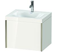 Duravit XViu vasque XV4609OB122C 60x48cm, coulissant 2000 2000 , champagne mat, Cadres C, blanc brillant