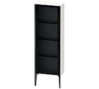 Duravit XViu meuble XV1366LB218 50x24x133cm, porte en verre, noir mat, porte à gauche, blanc mat