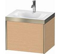 Duravit XViu Meuble XV4609OB112P 60x48cm, 2000 gigogne, 2000 trou de coulée, champagne mat, Cadres P, chêne brossé