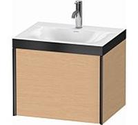 Duravit XViu Meuble XV4609OB212P 60x48cm, 2000 gigogne, 2000 trou de coulée, noir mat, Cadres P, chêne brossé