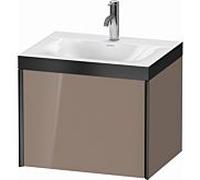 Duravit XViu Meuble XV4609OB286P 60x48cm, 2000 gigogne, 2000 trou de coulée, noir mat, Cadres P, cappucino haute brillance