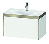 Duravit XViu meuble XV4610OB118P 80x48cm, 2000 gigogne, 2000 trou de coulée, champagne mat, Rahmen P, blanc mat