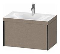 Duravit XViu Meuble XV4610OB211C 80x48cm, 2000 gigogne, 2000 trou de coulée, noir mat, Cadres C, le cachemire chêne