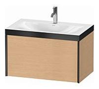 Duravit XViu meuble XV4610OB212P 80x48cm, 2000 gigogne, 2000 trou de coulée, noir mat, Rahmen P, chêne brossé