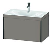 Duravit XViu Meuble XV4610OB243C 80x48cm, 2000 gigogne, 2000 trou de coulée, noir mat, Cadres C, le basalte mat