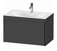 Duravit XViu meuble XV4610OB249C 80x48cm, 2000 gigogne, 2000 trou de coulée, noir mat, Rahmen C, graphite mat