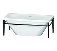 Duravit XViu rectangulaire 700444000B20000 160 x 80 cm x 46, à 700444000B20000 , blanc, 700444000B20000 métal noir mat
