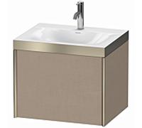 Duravit XViu unité vanité XV4609OB175P 60x48cm, 2000 gigogne, 2000 trou du robinet, champagne mat, Cadres P, linge