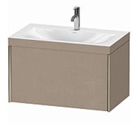 Duravit XViu unité vanité XV4610OB175C 80x48cm, 2000 gigogne, 2000 trou du robinet, champagne mat, Cadres C, linge