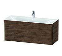 Duravit XViu unité vanité XV4612OB121C 120x48cm, 2000 gigogne, 2000 trou du robinet, champagne mat, Cadres C, noyer foncé