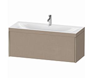 Duravit XViu unité vanité XV4612OB175C 120x48cm, 2000 gigogne, 2000 trou du robinet, champagne mat, Cadres C, linge