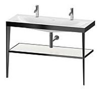 Duravit XViu vasque combinaison XV4718OB285 120 x 48 cm, avec blanc métal, noir mat, match1 haute brillance