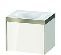 Duravit XViu vasque XV4609NB122P 60x48cm, 2000 , sans trou pour robinet, champagne mat, Cadres P, blanc brillant
