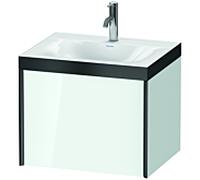 Duravit Meuble sous-vasque XViu XV4609OB285P 60x48cm, coulissant 2000 2000 , noir mat, Rahmen P, blanc brillant