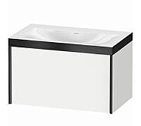 Duravit Meuble sous-vasque XViu XV4610NB218P 80x48cm, 2000 , noir mat, Rahmen P, blanc mat