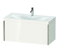 Duravit XViu vasque XV4611OB122C 100x48cm, coulissant 2000 2000 , champagne mat, Cadres C, blanc brillant