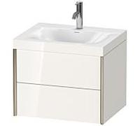 Duravit XViu vasque XV4614OB122C 60x48cm, 2 tiroirs, 2000 , champagne mat, Cadres C, blanc haute brillance