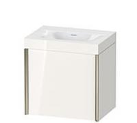 Duravit XViu meuble sous-vasque XV4630NB122C 45x33,3cm, 2000 , gauche, sans trou pour robinet, champagne mat, Rahmen C, blanc brillant