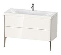 Duravit XViu vasque XV4712OB122C 120x48cm, 2 tiroirs, 2000 , champagne mat, Cadres C, blanc haute brillance