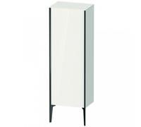 Duravit XViu XV1326 Armoire mi-haute verticale, 500x360 mm, hauteur 1330 mm, 1 butée de porte gauche, XV1326LB222, Couleur: noir mat/blanc brillant.