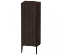 XViu Duravit 50x36x133cm de XV1326LB269 haute armoire, noir mat, porte à gauche, noyer brossé