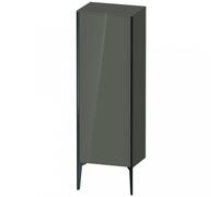 Duravit haut moyen XViu XV1326LB289 50x36x133cm, noir mat, porte à gauche, gris flanelle brillant