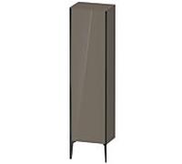 Duravit XViu XV1336LB289 50x36x177cm, noir mat, porte à gauche, gris flanelle brillant