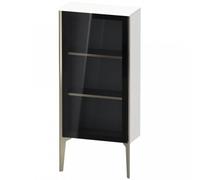 Duravit XViu XV1361 Armoire mi-haute avec porte vitrée, verticale, articulée à droite, 500x240 mm, hauteur 890 mm, XV1361RB151, Couleur: champagne mat/pin de pin terra