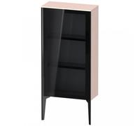 Duravit XViu XV1361 Armoire mi-haute avec porte vitrée verticale, articulée à gauche, 500x240 mm, hauteur 890 mm, XV1361LB210, Couleur: noir mat/abricot pearl hgl.