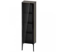 Duravit XViu XV1365 Armoire mi-haute avec porte vitrée verticale, à charnières à droite, 400x240 mm, hauteur 1330 mm, XV1365RB289, Couleur: noir mat/gris fluo gris hgl.