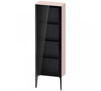 Duravit XViu XV1366 Armoire mi-haute avec porte vitrée verticale, pivotante à gauche, 500x240 mm, hauteur 1330 mm, XV1366LB210, Couleur: noir mat/abricot pearl hgl.