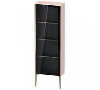 Duravit XViu XV1366 Armoire mi-haute avec porte vitrée verticale, pivotante à gauche, 500x240 mm, hauteur 1330 mm, XV1366LB110, Couleur: champagne mat/abricot pearl hgl.