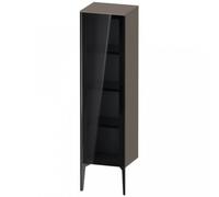 Duravit XViu XV1367 Armoire mi-haute avec porte vitrée verticale, articulée à gauche, 400x360 mm, hauteur 1330 mm, XV1367LB290, Couleur: noir mat/gris foncé gris sm.