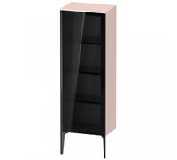 Duravit XViu XV1368 Armoire mi-haute avec porte vitrée verticale, pivotante à gauche, 500x360 mm, hauteur 1330 mm, XV1368LB210, Couleur: noir mat/abricot pearl hgl.