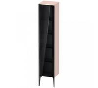 Duravit XViu XV1375 Armoire haute avec porte vitrée verticale, pivotante à gauche, 400x360 mm, hauteur 1770 mm, XV1375LB210, Couleur: noir mat/abricot pearl hgl.