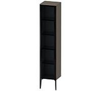 Duravit XViu XV1375 Armoire haute avec porte vitrÃ©e verticale, pivotante Ã gauche, 400x360 mm, hauteur 1770 mm, Couleur (avant/corps): noir mat/gris fluo gris hgl. - XV1375LB289